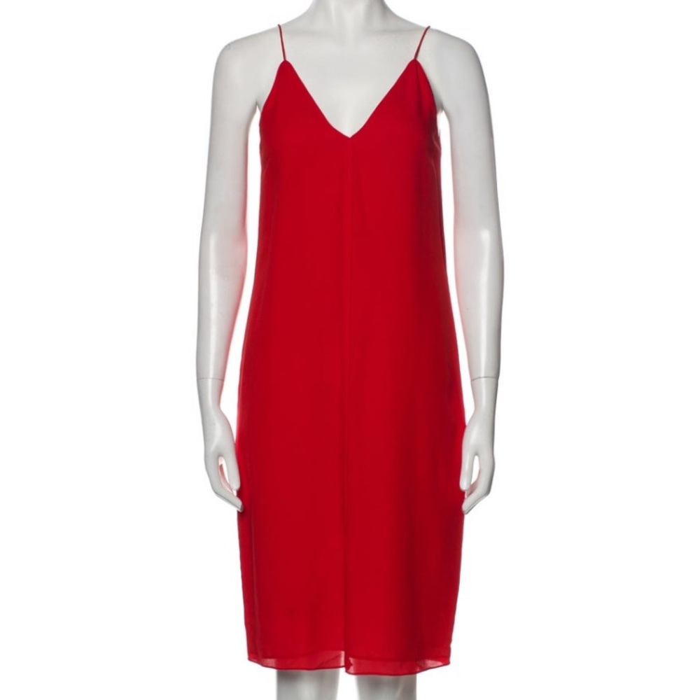 T Alexander Wang Red Silk Slip Dress
